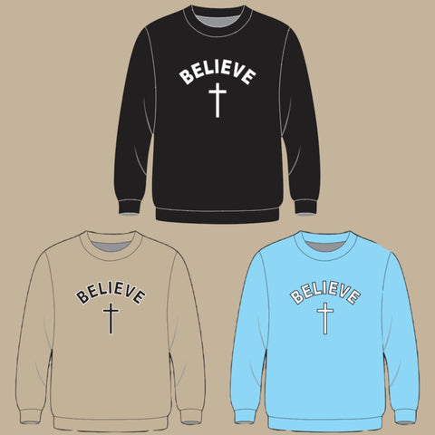 Prosway Crewneck Fleece- BELIEVE   ❄️ Pre Order