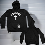 BELIEVE HOODIE-BLACK